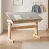 Kinderschreibtisch OLIVIA aus Kiefer in natur/grau, schöner Produktbild-Vorschau 1