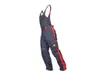 Latzhose ARDON®NEON grau-rot mit Tasche für Knieschoner, Produktbild-Vorschau 2