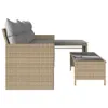 The Living Store Gartensofa in L-Form mit Tisch und Kissen Produktbild-Vorschau 6