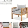 tectake® Garten-Loungesessel Boka, lasiertes Holz, 120 kg Produktbild-Vorschau 3
