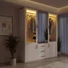 INONEFT Kleiderschrank mit LED und 3 Schubladen, Produktbild-Vorschau 3