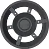 A black circular component with a textured ring and a central circular area, set against a white background. Produktbild-Vorschau