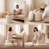 AREBOS : Tabouret de rangement en tissu bouclé crème – Voir les images du produit 9