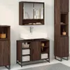 vidaXL Mueble bajo lavabo, color marrón, aspecto de roble, Vista previa de la imagen del producto 4