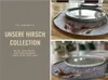 2x Filz Tischset Platzset Hirschgeweih Hellgrau 38cm Rund Produktbild-Vorschau 3