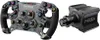 A racing steering wheel and its motor base are displayed against a white background. Produktbild-Vorschau