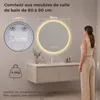 S'AFIELINA miroir salle de bain LED 60 cm rond, tactile, Voir les images du produit 6