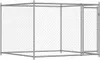 vidaXL Hundezwinger mit Tür Grau 2x2x1,5 m Verzinkter Stahl Produktbild-Vorschau 1