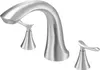 A bathroom faucet set with a high arc spout and two handles, shown against a white background. Podgląd zdjęcia produktu