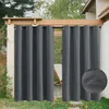 2er Set Outdoor Vorhang (Dunkelgrau, B254cm X H213cm) Produktbild-Vorschau 1