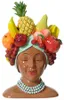 Blumentopf/Blumentopf - Polyresin - Obst - Frau - D13 x H23 Produktbild-Vorschau 1