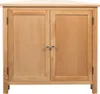 vidaXL Eckschrank 80x33,5x78 cm Massivholz Eiche Produktbild-Vorschau 1