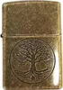 A close-up, front-facing view of a Zippo lighter with an engraved tree of life design. Náhľad obrázku produktu