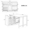Technical drawing with dimensions of a sideboard and table. Anteprima dell’immagine prodotto