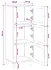 vidaXL Hochboard Weiß 40 x 33 x 110 cm massives Mangoholz Produktbild-Vorschau 7