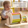 Montessori Holz Textil-Trommel 2-in-1, Baby Farb-Erkennung, Produktbild-Vorschau 4