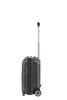A side view of a gray rolling suitcase with its handle extended. Produktbild-Vorschau