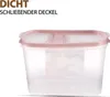 A clear, professional shot of a transparent storage container with a pink lid, presented on a white background. Anteprima dell’immagine prodotto