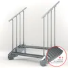 Stahltreppe 2 Stufen bis Höhe 44 cm, Laufbreite : 120 cm Produktbild-Vorschau 2