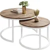 Okrúhly konferenčný stolík CIRI 2v1 round oak Artisan Náhľad obrázku produktu 1