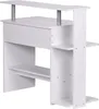 A white computer desk with shelves and a printer stand. Produktbild-Vorschau