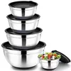 4er Set Küchenschüsseln Salatschüssel Schüssel mit Deckel Produktbild-Vorschau 1