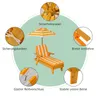 COSTWAY Kinder Sonnenliege mit Sonnenschirm, Kinderliege Produktbild-Vorschau 7
