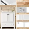 A collage of images showcasing a white bathroom vanity with various features highlighted. Anteprima dell’immagine prodotto