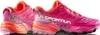 Trailrunning-Schuhe für Damen in Pink und Orange von La Sportiva; Modell Akasha II Woman. Voir les images du produit