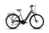 A studio shot of a gray electric bicycle against a white background. Produktbild-Vorschau