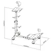 A technical drawing with dimensions of a racing cockpit. Produktbild-Vorschau