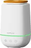 A white aroma diffuser with a wooden top lid, on a white background. Produktbild-Vorschau