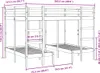vidaXL Dreifach-Etagenbett 140x200/70x140 cm Massivholz Produktbild-Vorschau 7