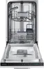 An open dishwasher with racks and cutlery basket visible. Anteprima dell’immagine prodotto