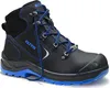 A single black and blue work boot is shown against a white background. Produktbild-Vorschau