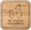 Mr. & Mrs. Panda Quadratischer Untersetzer Bären mit Hut - Produktbild-Vorschau 1