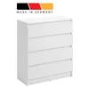 Kommode 76cm breit mit 4 Schubladen Kommode weiß schmal Produktbild-Vorschau 9