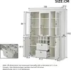 Merax Vitrine élégante en verre avec 2 tiroirs et 4 portes Voir les images du produit 8