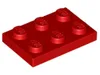 A single red Lego brick on a white background. Podgląd zdjęcia produktu