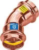 42mm Bogen 45° I/I Kombifitting Frabo DVGW Produktbild-Vorschau 1