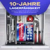 An open drawer filled with tools and batteries. Produktbild-Vorschau