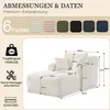 STILVORA Chaiselongue Sofa aus Cord als Schlafsofa ohne Produktbild-Vorschau 7