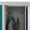 Interior view of a locker with clothes hanging on hangers. Anteprima dell’immagine prodotto