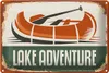 Blechschild Retro 30x20cm lake adventure Outdoor Produktbild-Vorschau 2