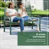 Outsunny 2-Sitzer Parkbank mit Blumenmuster Gartenbank für Produktbild-Vorschau 5