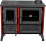 Kaminofen mit Backfach und Herdplatte 4013 Rot Holzofen 8 Produktbild-Vorschau 2