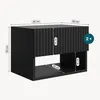 Set di due comodini sospesi "Nand", con cassetto e ripiano, Anteprima dell’immagine prodotto 3