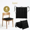Lavea® Sitzkissen 40x40 cm - 4er Set,  mit Stoffbändern – Produktbild-Vorschau 2