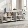 COSTWAY 2-in-1 boekenkast en console, 3 niveaus, vrijstaand Productafbeelding-voorbeeld 7