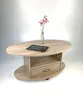 Couchtisch Wohnzimmertisch Oval Landhaus Sonoma Eiche hell Produktbild-Vorschau 2